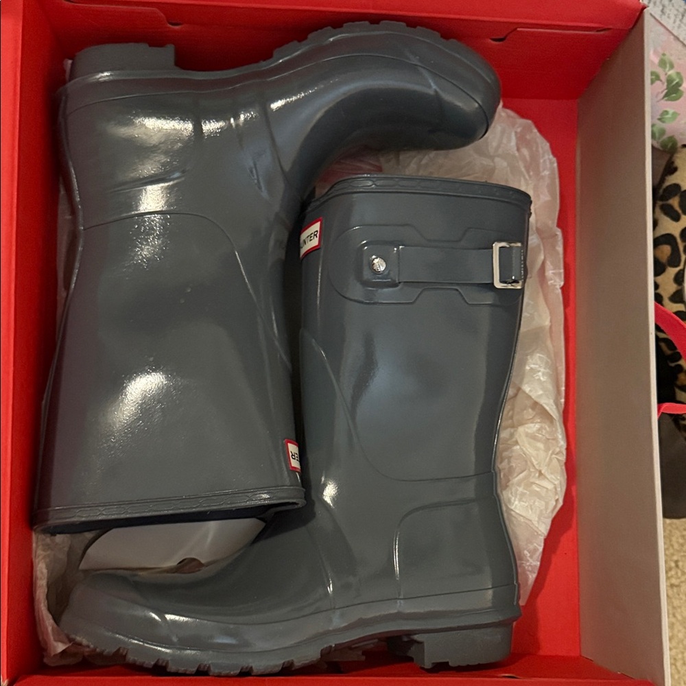 Hunter Boots short Graphite (Gray) with box